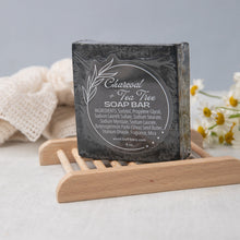 Load image into Gallery viewer, CHARCOAL + TEA TREE SOAP BAR