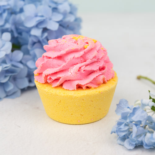 RASPBERRY LEMONADE BATH BOMB CUPCAKE