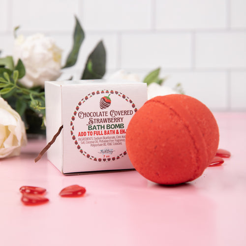CHOCOLATE COVERED STRAWBERRY BATH BOMB