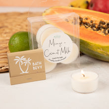 Load image into Gallery viewer, MANGO + COCONUT MILK TEALIGHTS (SET OF 4)