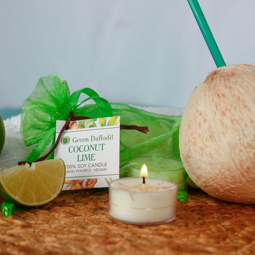 COCONUT LIME TEALIGHTS (SET OF 4)