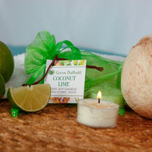 Load image into Gallery viewer, COCONUT LIME TEALIGHTS (SET OF 4)