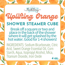 Load image into Gallery viewer, UPLIFTING ORANGE SHOWER STEAMER CUBE